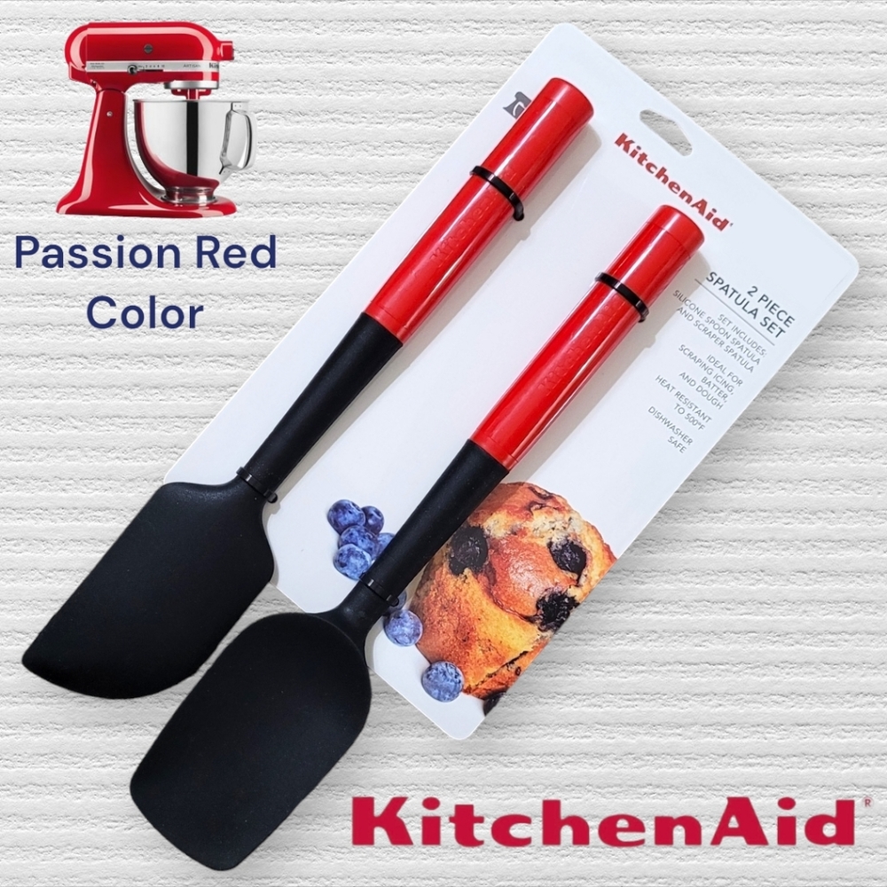 KitchenAid PASSION RED Color 2-Piece SpatulaSet - NWT